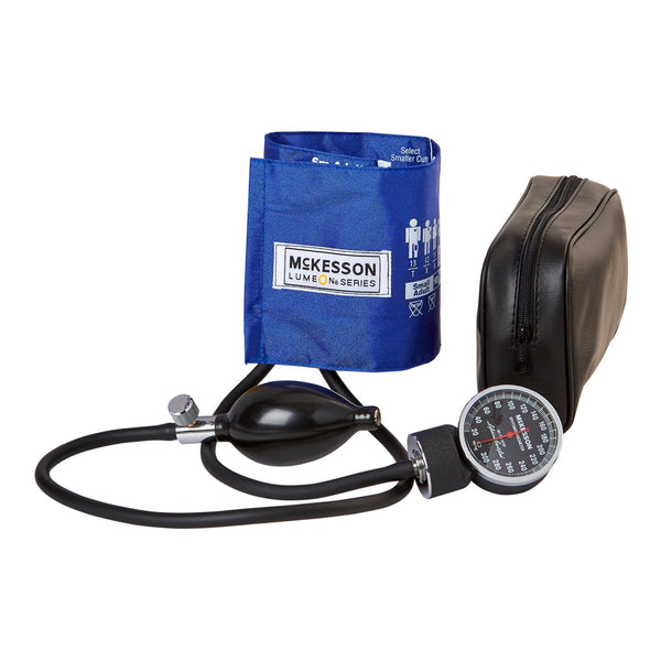 McKesson LUMEON™ Aneroid Sphygmomanometer Unit Small Adult Cuff Nylon Cuff 19 - 27 cm Pocket Aneroid (803185_BX) 1/BX
