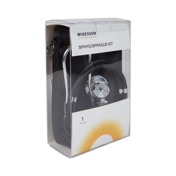 McKesson Brand Reusable Aneroid / Stethoscope Set 23 to 33 cm Adult Cuff Dual Head Sprague Stethoscope Pocket Aneroid (1089467_EA) 1/EA