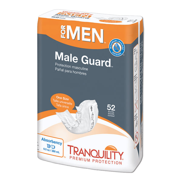 Tranquility® Male Guard™ Bladder Control Pad 5-1/4 X 12-1/4 Inch Length Heavy Absorbency Super Absorbent Core One Size Fits Most (1117315_BG) 52/BG
