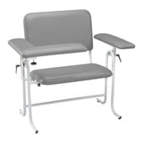McKesson Blood Drawing Chair 1 Fixed Armrest, 1 Flip Up Armrest Gray (485313_EA) 1/EA