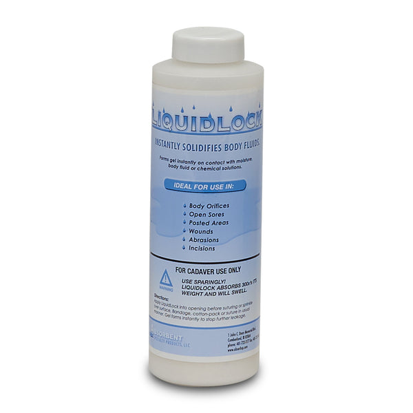 Liquid Lock Cadaver Absorbent Powder Bottle 12 oz. (517374_CS) 12/CS