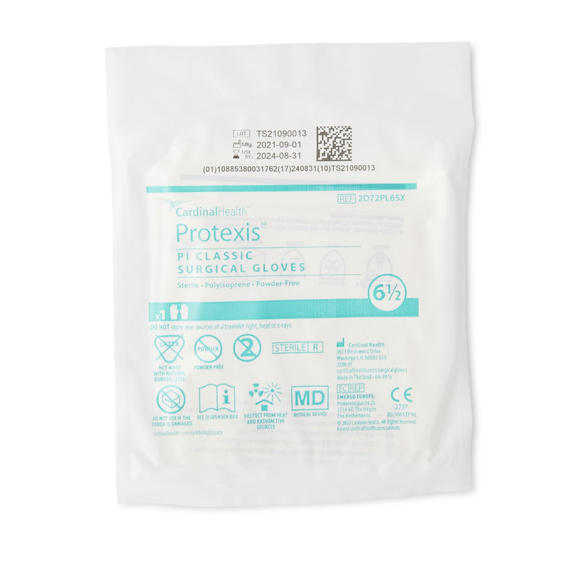 Protexis™ PI Classic Surgical Glove Size 6.5 Sterile Polyisoprene Standard Cuff Length Smooth Ivory Not Chemo Approved (807443_BX) 50/BX