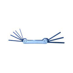 Eklind Tool Company Inch Fold-Up Hex Key Sets, 8 per fold-up, Hex Tip, Inch, Long (EKL20812) Each