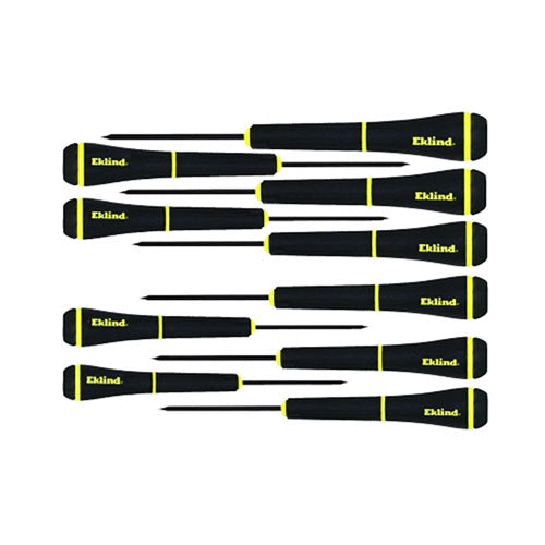 Eklind Tool Company PSD™ Precision Slotted & Phillips Screwdriver Set, 10 Pieces,1 mm to 4 mm/#000 to #1 (269-92199) 1 Set