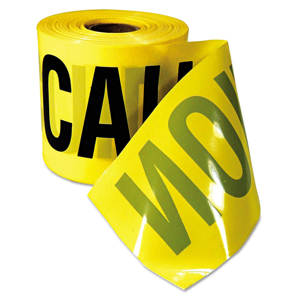 Empire Level Caution Barricade Tape, "Caution Cuidado" Text, 3"x200ft, Yellow w/Black Print (272-77-0201) 1 Roll