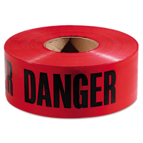 Empire Level Danger Barricade Tape, "Danger" Text, 3" x 1000ft, Red/Black (272-77-1004) 1 Roll