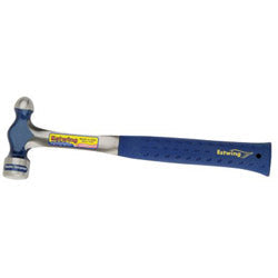 Estwing Ball Pein Hammer, Straight Blue Shock Reduction Grip® Handle, 10.75 in Overall L, 12 oz Steel Head (268-E3-12BP) Each