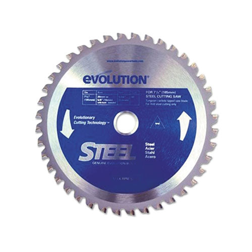 Evolution TCT Metal-Cutting Blade, 7-1/4 in, 5/8 in Arbor, 5000 rpm, 40 Teeth (510-185BLADE-ST) Each