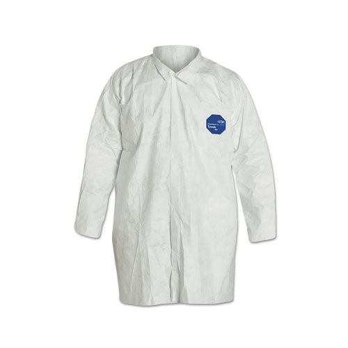 Extensis Tyvek® Lab Coats No Pockets, Large, White (251-TY210S-L) Each