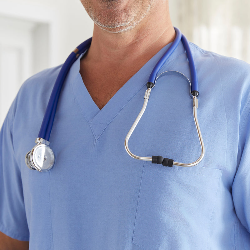 McKesson LUMEON™ Sprague Stethoscope Royal Blue 2-Tube 22 Inch Tube Double Sided Chestpiece (363733_EA) 1/EA
