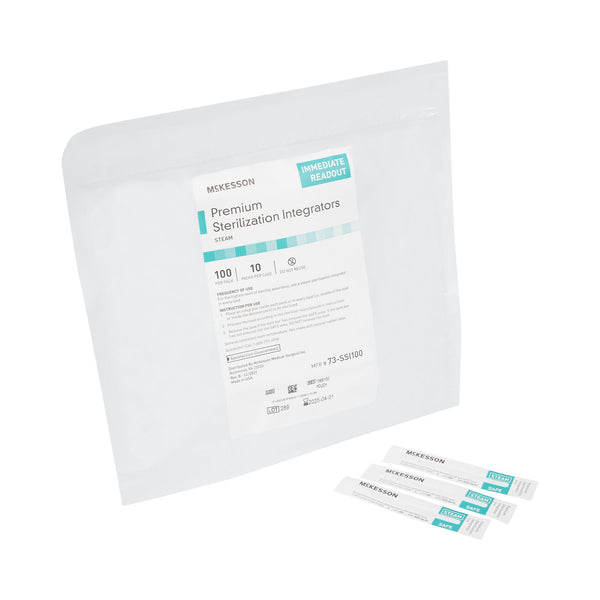 McKesson Sterilization Chemical Integrator Strip Steam 4 Inch Length (524536_CS) 10/CS