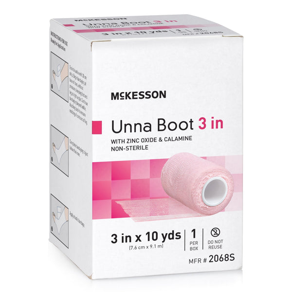 McKesson Unna Boot Zinc Oxide / Calamine 3 Inch X 10 Yard (1220880_CS) 12/CS