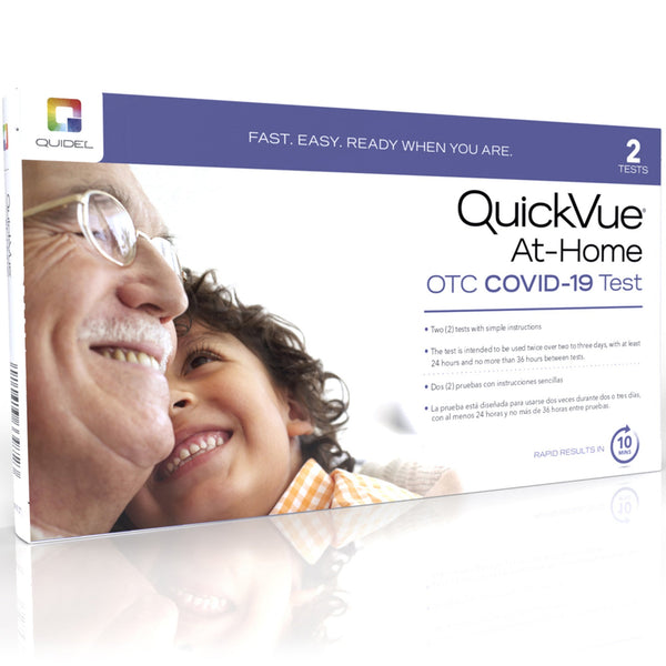 QuickVue® Respiratory Test Kit At-Home OTC COVID-19 Test 2 Tests CLIA Waived (1190065_BX) 1/BX