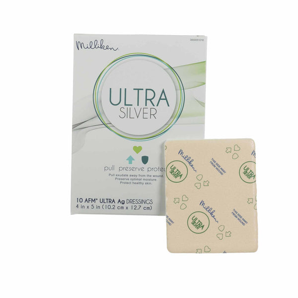 Ultra Silver Silver Foam Dressing 4 X 4 Inch Square Sterile (795840_BX) 10/BX
