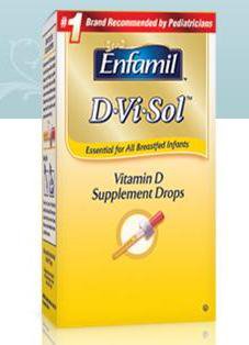 Enfamil® D-Vi-Sol™ Vitamin Supplement Vitamin D 400 mg / 5 mL Strength Oral Drops 50 mL (743086_EA) 1/EA