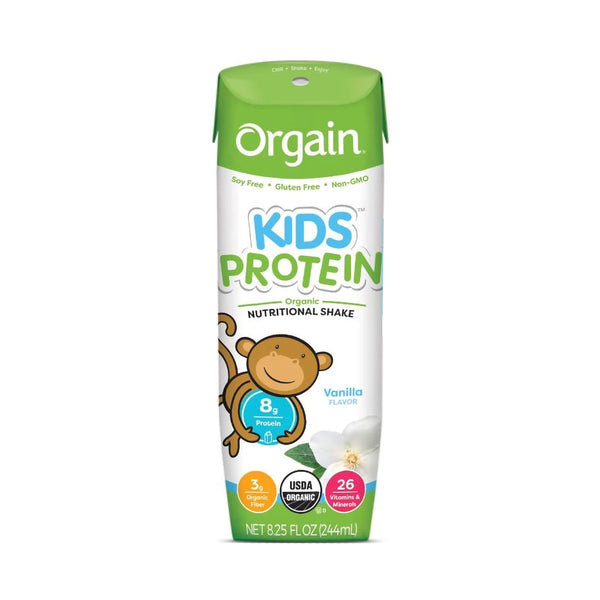 Orgain® Kids Protein™ Organic Nutritional Shake Pediatric Oral Supplement Vanilla Flavor 8.25 oz. Carton Liquid Organic (1104610_EA) 1/EA