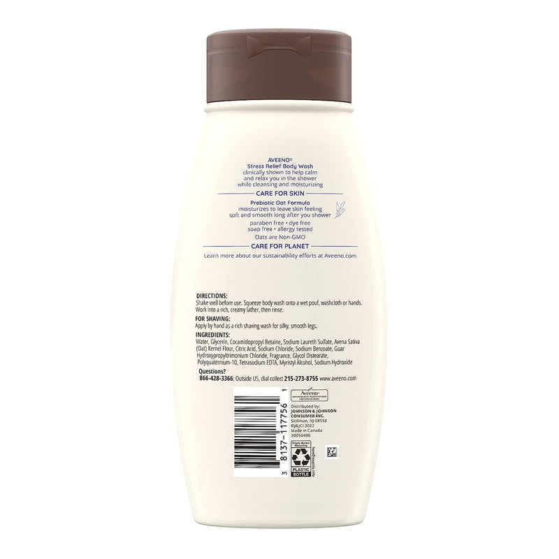 Aveeno® Stress Free Body Wash Liquid 18 oz. Bottle Lavender Scent (1228827_EA) 1/EA