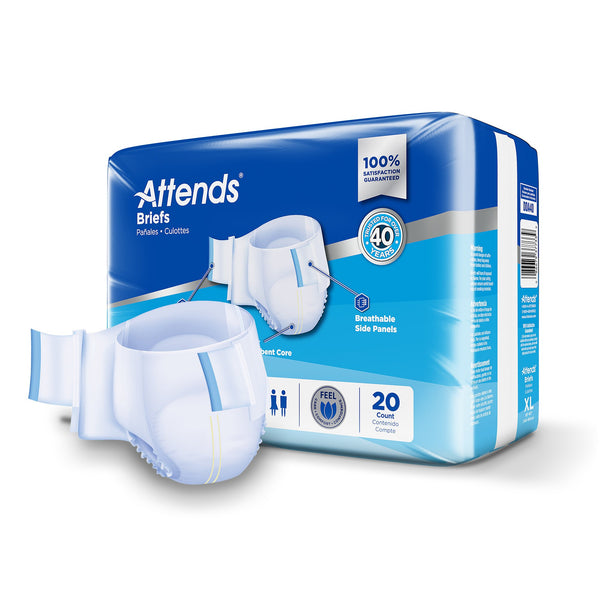 Attends® Unisex Incontinence Brief X-Large Disposable Heavy Absorbency (959160_BG) 20/BG
