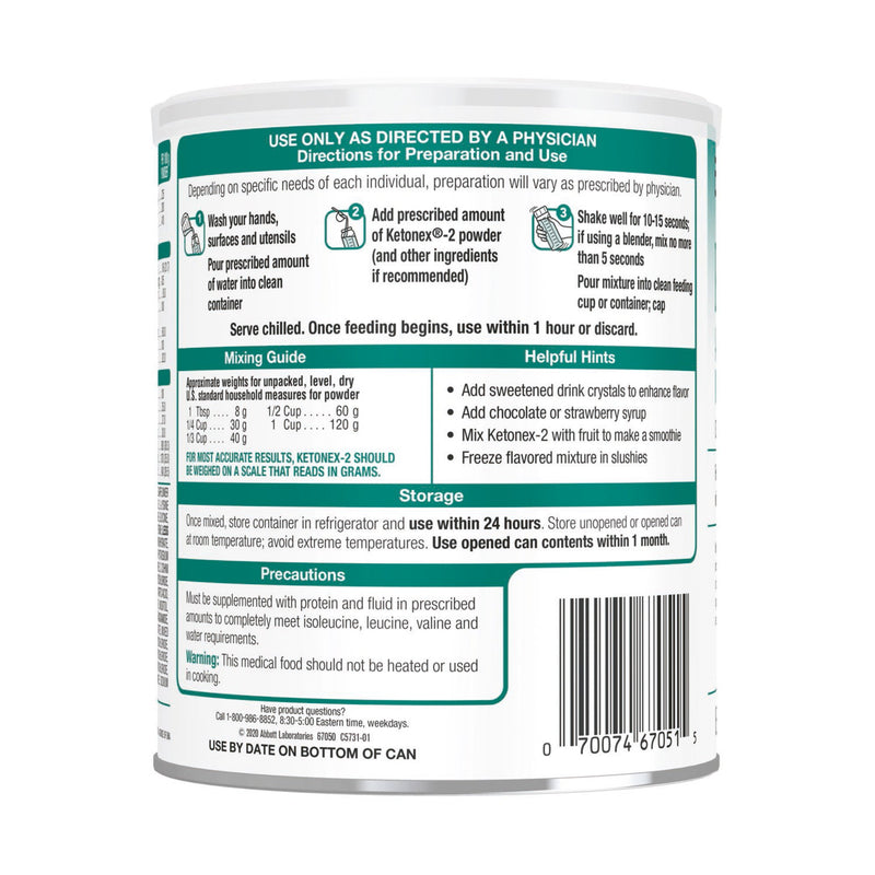 Ketonex®-2 Oral Supplement Unflavored Powder 14.1 oz. Can (1178100_EA) 1/EA