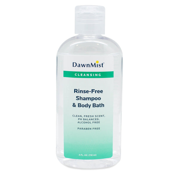 DawnMist® Rinse-Free Shampoo and Body Wash 4 oz. Flip Top Bottle Scented (460676_EA) 1/EA