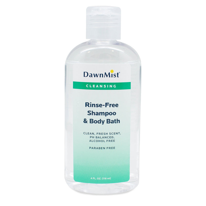DawnMist® Rinse-Free Shampoo and Body Wash 4 oz. Flip Top Bottle Scented (460676_CS) 96/CS