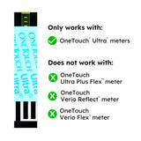 OneTouch® Ultra® Blue Blood Glucose Test Strips 50 Strips per Pack (850708_CS) 1200/CS