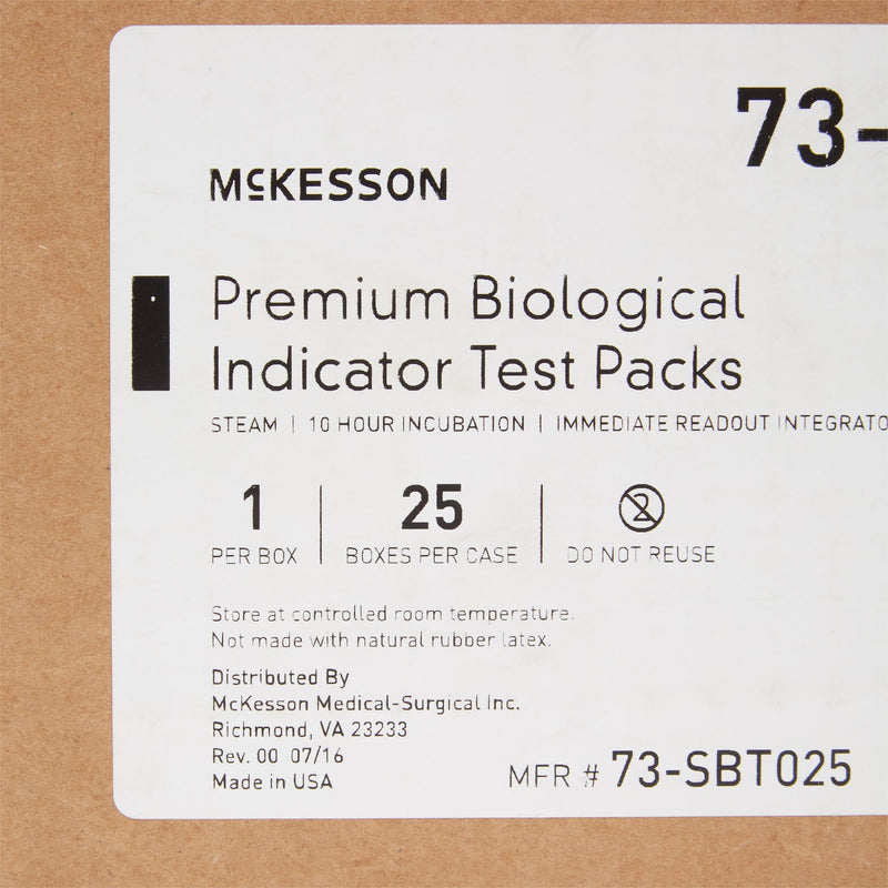 McKesson Sterilization Biological Indicator Pack Steam (524875_CS) 25/CS