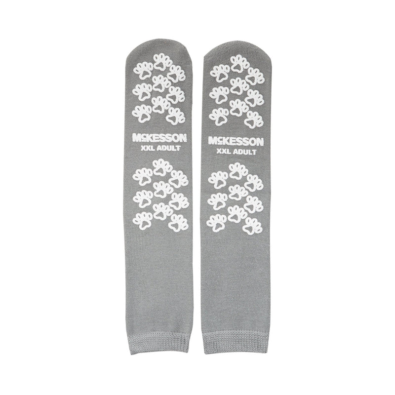 McKesson Terries™ Slipper Socks Unisex Adult 2X-Large Double Tread Single Patient Use Gray (558996_CS) 48/CS