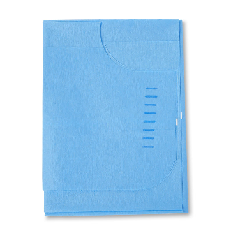 McKesson Patient Exam Gown One Size Fits Most Blue Disposable (146460_CS) 50/CS