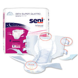 Seni® Super Quatro Unisex Adult Incontinence Brief Medium Disposable Heavy Absorbency (1163836_CS) 40/CS