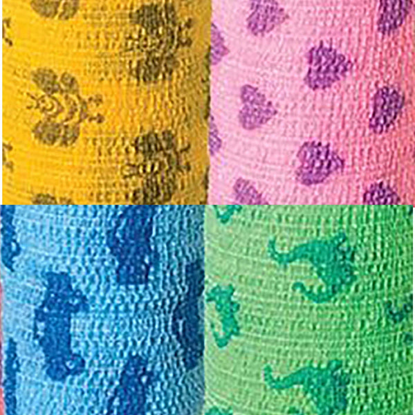 CoFlex® NL Cohesive Bandage 2 Inch X 5 Yard Self-Adherent Closure Kid Design (Assorted Print) NonSterile 12 lbs. Tensile Strength (500605_EA) 1/EA