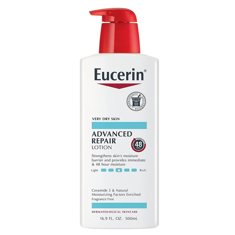 Eucerin® Advanced Repair Hand and Body Moisturizer 16.9 oz. Pump Bottle Unscented Lotion (1231885_EA) 1/EA