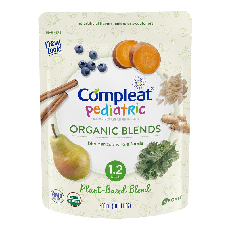 Compleat® Pediatric Organic Blends Pediatric Oral Supplement Plant Blend Flavor 10.1 oz. Pouch Liquid Organic Food Allergies (1092415_EA) 1/EA