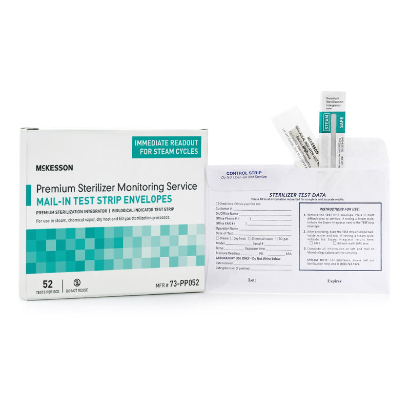 McKesson Sterilizer Monitoring Mail-In Service Steam / EO Gas / Dry Heat / Chemical Vapor (524533_BX) 1/BX