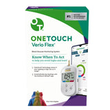 OneTouch Verio Flex® Blood Glucose Meter 5 Second Results Stores up to 500 Results No Coding Required (1151164_EA) 1/EA