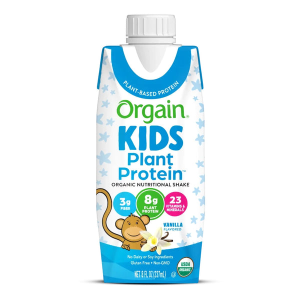 Orgain® Kids Plant Protein™ Nutritional Shake Pediatric Oral Supplement Vanilla Flavor 8 oz. Carton Liquid Plant Based (1196796_EA) 1/EA
