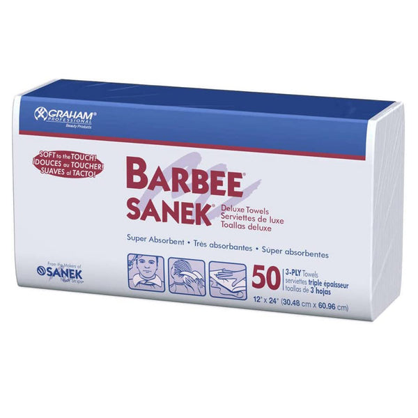 Barbee® Procedure Towel 12 W X 24 L Inch White NonSterile (634002_CS) 500/CS