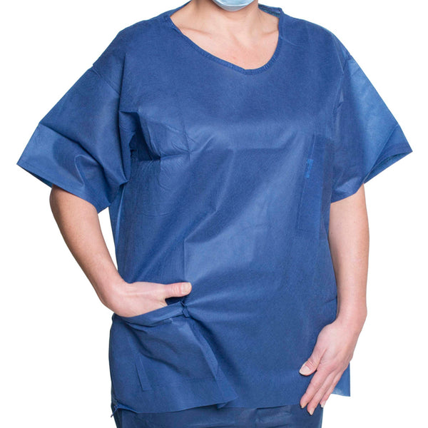 Dukal Scrub Shirt X-Large Dark Blue 2 Pockets Short Sleeve Unisex (533959_CS) 50/CS