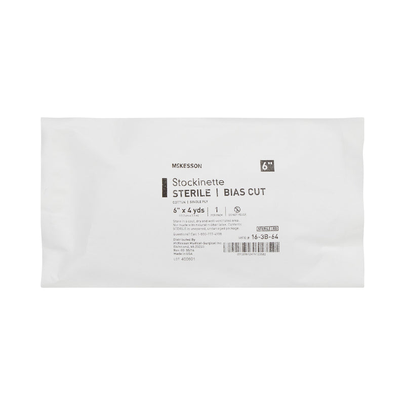 McKesson Bias Cut Stockinette Cotton 6 Inch X 4 Yard Size 6 Beige Sterile (457703_EA) 1/EA