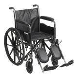 McKesson Wheelchair Dual Axle Full Length Arm Swing-Away Elevating Legrest Black Upholstery 18 Inch Seat Width Adult 300 lbs. Weight Capacity (1065275_EA) 1/EA