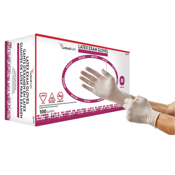 Positive Touch® Exam Glove Medium NonSterile Latex Standard Cuff Length Fully Textured Ivory Not Rated (352636_EA) 1/EA