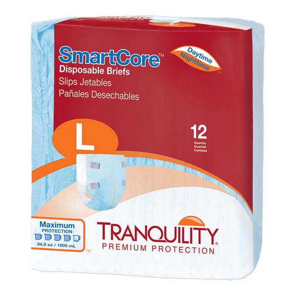 Tranquility SmartCore™ Unisex Adult Incontinence Brief Large Disposable Heavy Absorbency (801662_CS) 96/CS