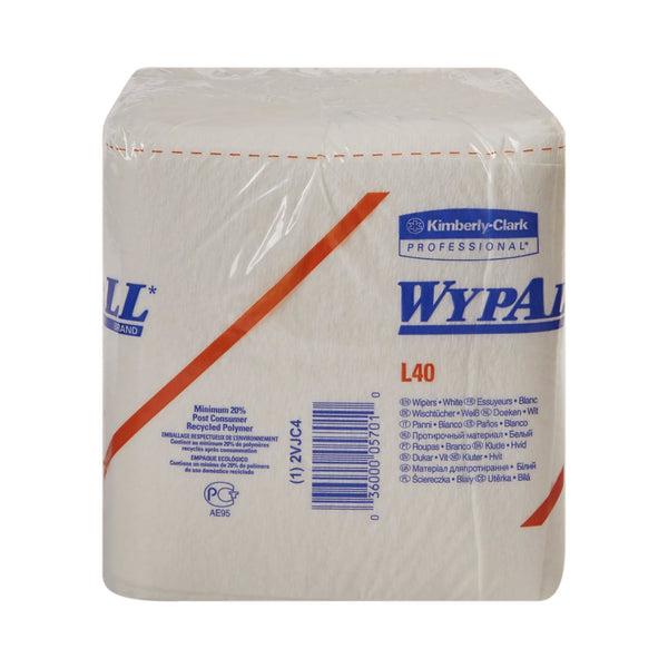 WypAll® L40 Task Wipe Light Duty 56 Count Poly Pack 12 X 12-1/2 Inch NonSterile Disposable (491460_PK) 56/PK