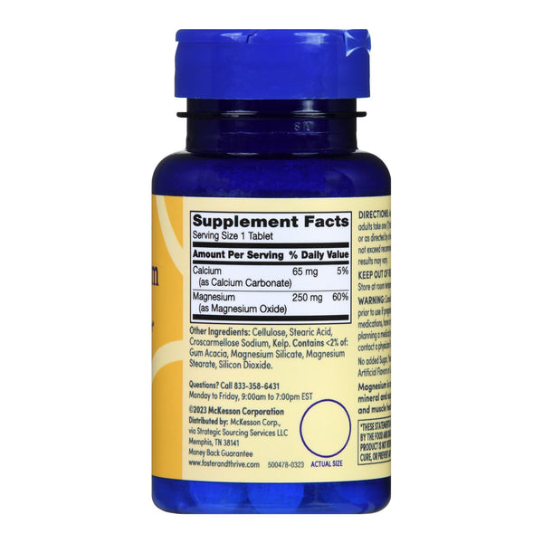 Foster & Thrive™ Dietary Supplement Magnesium 250 mg Strength Tablet 100 per Bottle (1238895_BT) 1/BT