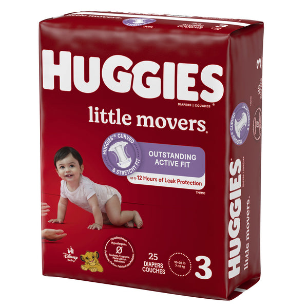 Huggies® Little Movers Unisex Baby Diaper Size 3 Disposable Moderate Absorbency (1128667_PK) 25/PK