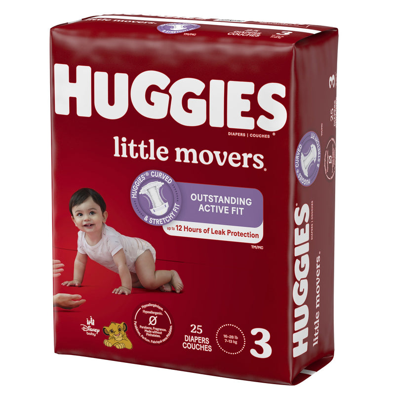 Huggies® Little Movers Unisex Baby Diaper Size 3 Disposable Moderate Absorbency (1128667_PK) 25/PK