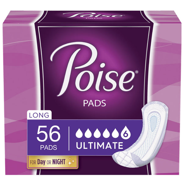 Poise® Fresh Protection™ Ultimate Bladder Control Pad 15.9 Inch Length Heavy Absorbency Sodium Polyacrylate Core One Size Fits Most (1160329_CS) 56/CS
