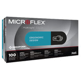 MICROFLEX® MidKnight™ Touch 93-732 Exam Glove Large NonSterile Nitrile Standard Cuff Length Textured Fingertips Black Not Rated (1182924_BX) 100/BX