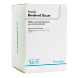 DermaRite® Bordered Gauze Island Dressing 4 X 8 Inch Rectangle Sterile (946445_BX) 25/BX