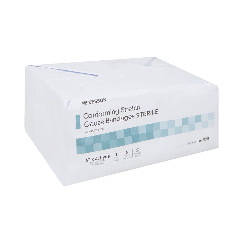 McKesson Conforming Bandage 6 Inch X 4-1/10 Yard Sterile 1 per Pack (999365_BG) 6/BG